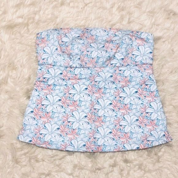 Vineyard Vines Strapless Starboard Top Floral - Picture 1 of 5